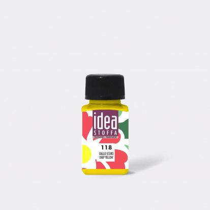 Акриловая краска по ткани "Idea Stoffa" желтый темный 60 ml