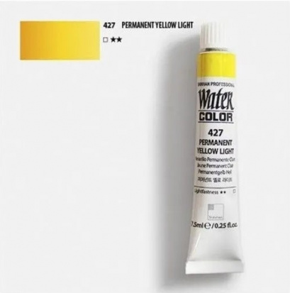Краска акварельная "Watercolor Pro" 427 светло-желтый перманентный 7,5 мл
