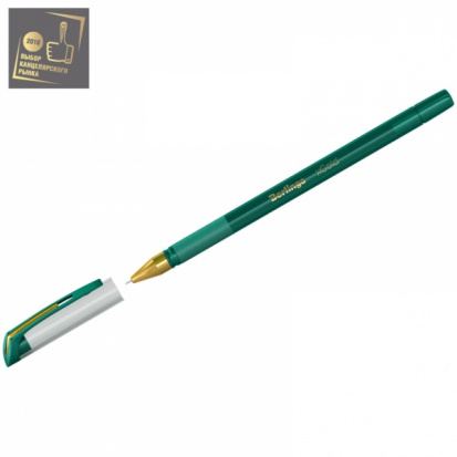 Ручка шариковая "xGold", зеленая, 0,7мм, игольчатый стержень, грип sela25