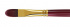 Кисть художественная "Вернисаж", синтетика бордовая, плоскоовальная, длинная ручка №12