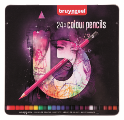 Набор цветных карандашей "Bruynzeel" 24шт розовая упаковка