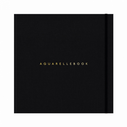 Скетчбук для акварели "Aquarellebook" 25х25 см, 24 л, 300г/м2, хлопок, обложка Смола