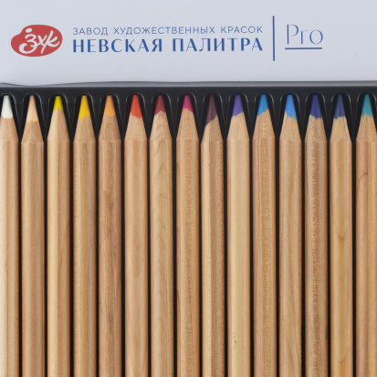 Набор профессиональных цветных карандашей "Мастер-Класс", 24 цвета, в жестяной упаковке