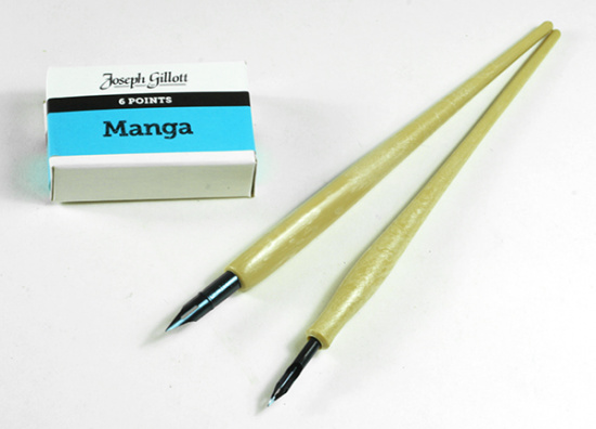 Набор из 6 остроконечных перьев Manga в картоне