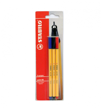 Набор капиллярных ручек "Рoint 88", 3шт