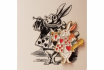 Значок эмалированный, Алиса "Кролик"