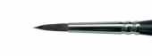 Кисть белка круглая, короткая черная, матовая, фигурная ручка "141F" №5 для акварели