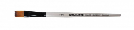 Кисть синтетика "Graduate" плоская короткая ручка № 1/2"