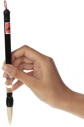 Кисть из смешанного волоса для каллиграфии с резервуаром размер 9мм, длина ворса 30мм sela