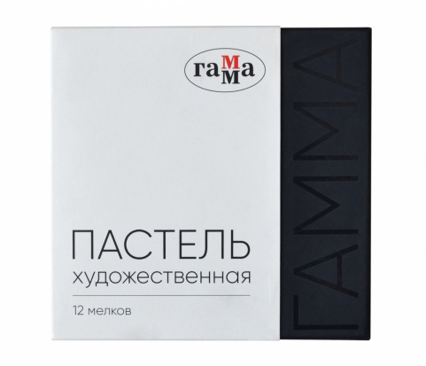 Пастель художественная, 12 цветов, картон. упак.