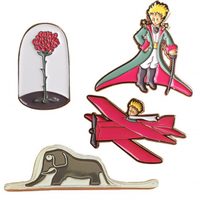 Значки эмалированные "Маленький принц", 4шт Значки эмалированные "Маленький принц", 4шт