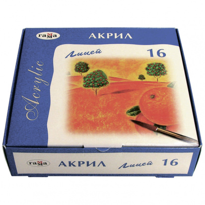 Набор акриловых красок "Лицей", 16 цветов, 20мл, картон