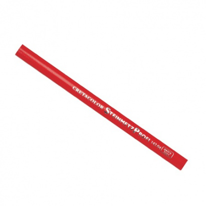 Плотничий карандаш, корпус красного цвета, твердость-очень твердый, длина 17,5 см sela25