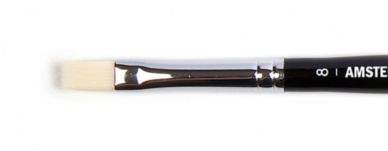Кисть для акрила "Amsterdam 352" жесткая синтетика плоская, ручка короткая №8
