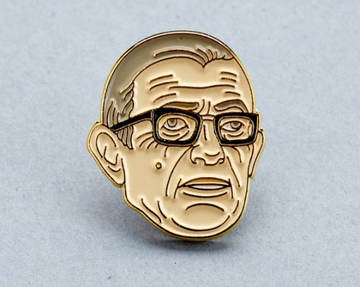 Значок эмалированный, Жан-Поль Сартр