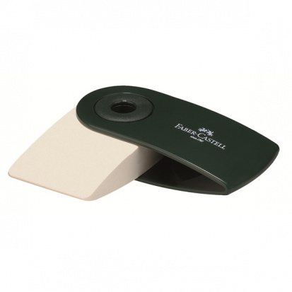 Ластик "Sleeve Mini", прямоугольный, 54*25*13мм, пластиковый футляр красный/синий