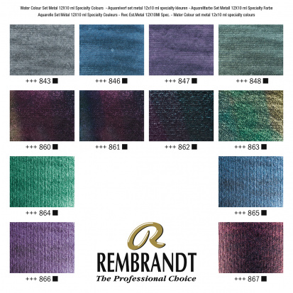 Набор акварельных красок "Rembrandt" Specialty 12цв*10мл тубы в металле (уникальные цвета)