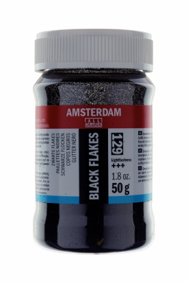 Глиттер "Amsterdam" (129) эффект черные блестки 50гр