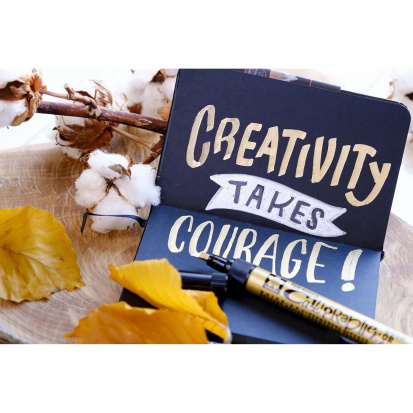 Маркер "Calligrapher" золотой толстый