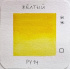 Профессиональные акварельные краски, мал. кювета, цвет желтый