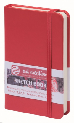 Блокнот для зарисовок Royal Talens "Art Creation", 140г/м2, 9*14см, 80л, твердая обложка красный