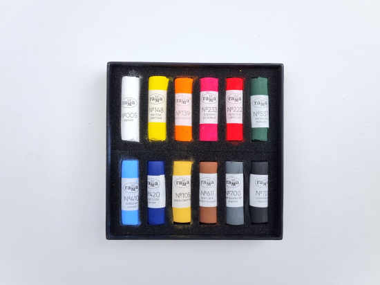 Пастель художественная, 12 цветов, картон. упак.