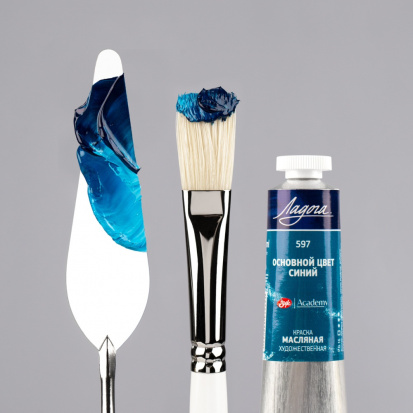 Масляная краска "Ладога", Основной цвет синий, 46мл 