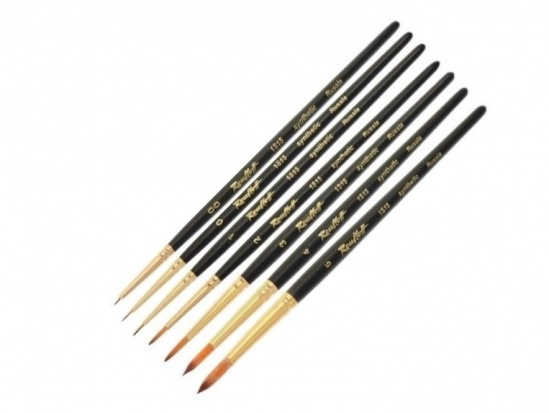 Набор кистей имит. колонка 1S15, №00, №0, №1, №2, №3, №4, №5 в тк. пенале Набор кистей имит. колонка 1S15, №00, №0, №1, №2, №3, №4, №5 в тк. пенале