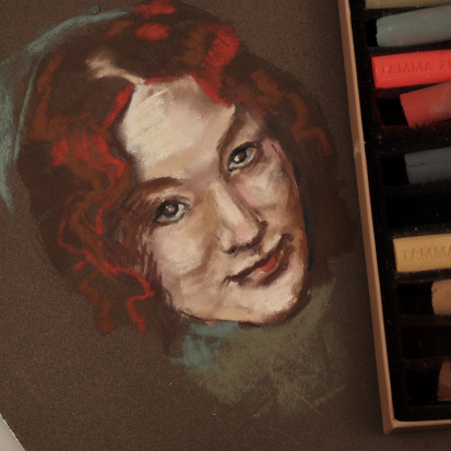 Пастель художественная, 24 цвета "Портрет", картон. упак