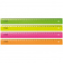 Линейка 30см, пластиковая, флуоресцентная, ассорти