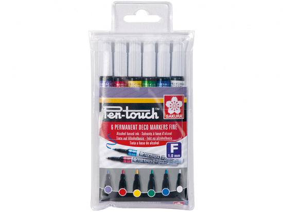 Набор маркеров "Pen-Touch" 6шт основные цвета тонкий стержень
