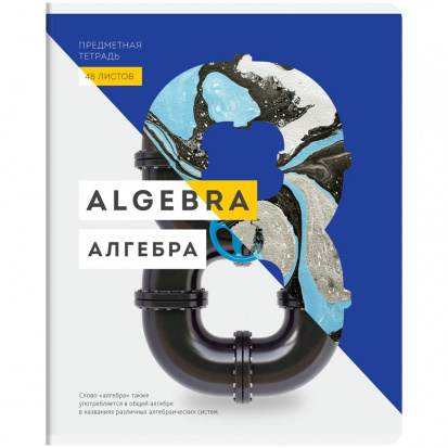Тетрадь предметная 48л. "InVision" - Алгебра, матовая ламинация, выб. УФ-лак, 70г/м2