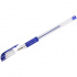 Ручка гелевая синяя, 0,5мм, грип, игольчатый стержень