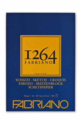 Альбом для графики 1264 SKETCH 90г/м.кв 29,7х42 100л склейка по короткой стороне