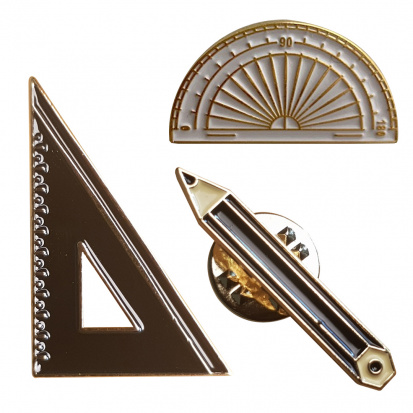 Значки эмалированные "Арт-материалы", 3шт Значки эмалированные "Арт-материалы", 3шт