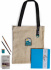 Комлект "South coast": сумка-шоппер, хлопковый скетчбук, набор акварели, кисть, карандаш и ластик