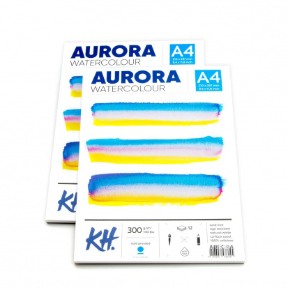 Альбом-склейка для акварели Aurora Cold А3 12 л 300 г/м² 100% целлюлоза