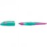 Перьевая ручка "EasyBirdy", корпус розовый/бирюзовый, синий картридж, для правшей sela