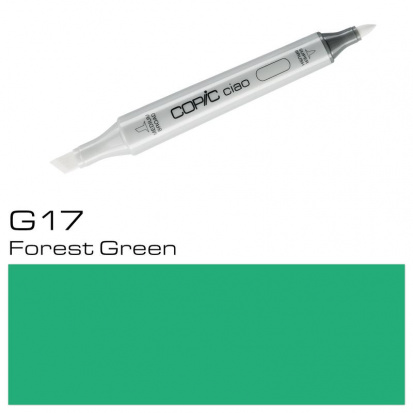 Маркер спиртовой, двусторонний "Copic Ciao", цвет №G17 зеленый лес