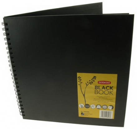 Скетчбук "Black Book" на спирали 200г/м2 31x31см 40л