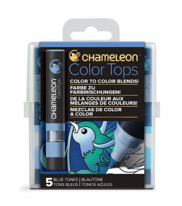 Набор цветовых блендеров "Chameleon" Blue Tones, голубые тона 5 шт.