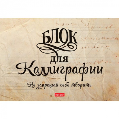 Прописи для каллиграфии "Не запрещай себе творить", 48л, A5, бумага офсетная 70г/м2, на скобе