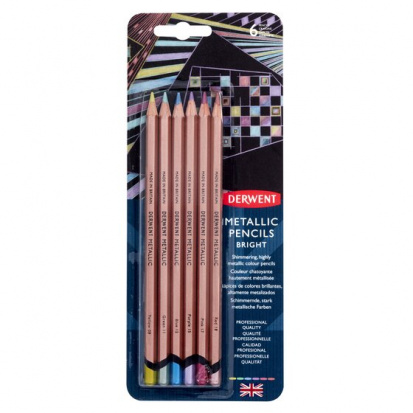 Набор цветных карандашей "Metallic" яркие цвета 6цв в блистере