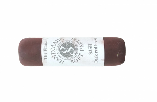 Пастель сухая мягкая круглая ручной работы №325, темно-красный коричневый