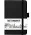 Блокнот для зарисовок Sketchmarker 140г/кв.м 9*14см 80л твердая обложка Черный