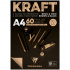 Склейка для скетчей "Kraft", 60л. A4, 90г/м2, верже, черный/крафт
