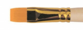 Кисть синтетика плоская, длинная ручка "1322" №26 для масла, акрила, гуаши, темперы