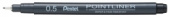 Линер Pentel Pointliner 0,5 мм, черные чернила