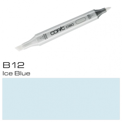 Маркер спиртовой, двусторонний "Copic Ciao", цвет №B12 голубой лед
