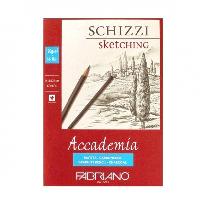 Склейка для рисования "Accademia" 120г/м2 А5 мелкозернистая 50л по 1 стороне